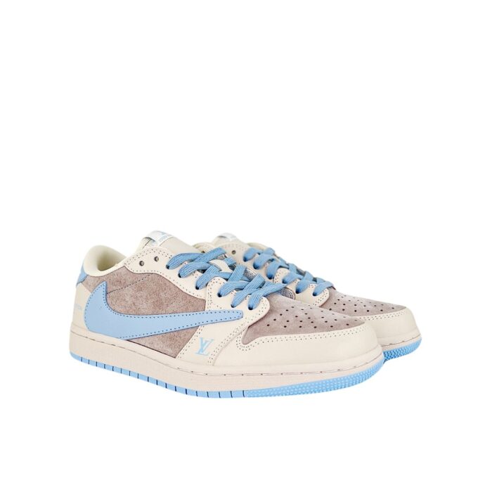 NIKE AIR JORDAN 1 LOW X TRAVIS SCOTT X LOUIS VUITTON GREY BLUE