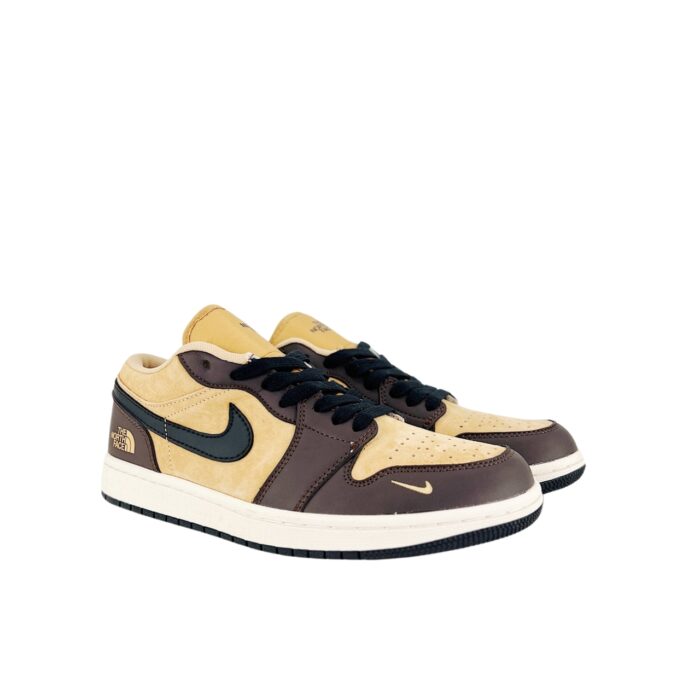 NIKE AIR JORDAN 1 LOW X THE NORTH FACE AROQUE BROWN