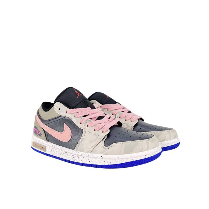 NIKE AIR JORDAN 1 LOW FRONTIER KNIGHT HEART OF SAND LOW TOP CASUAL RETRO BASKETBALL PURPLE BROWN