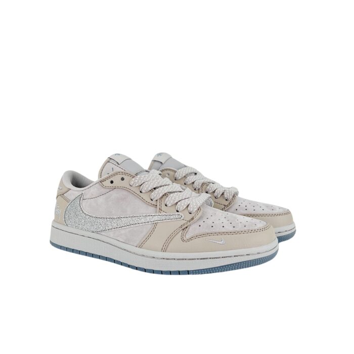 NIKE AIR JORDAN 1 LOW X TRAVIS SCOTT GREY BEIGE QY0368 300