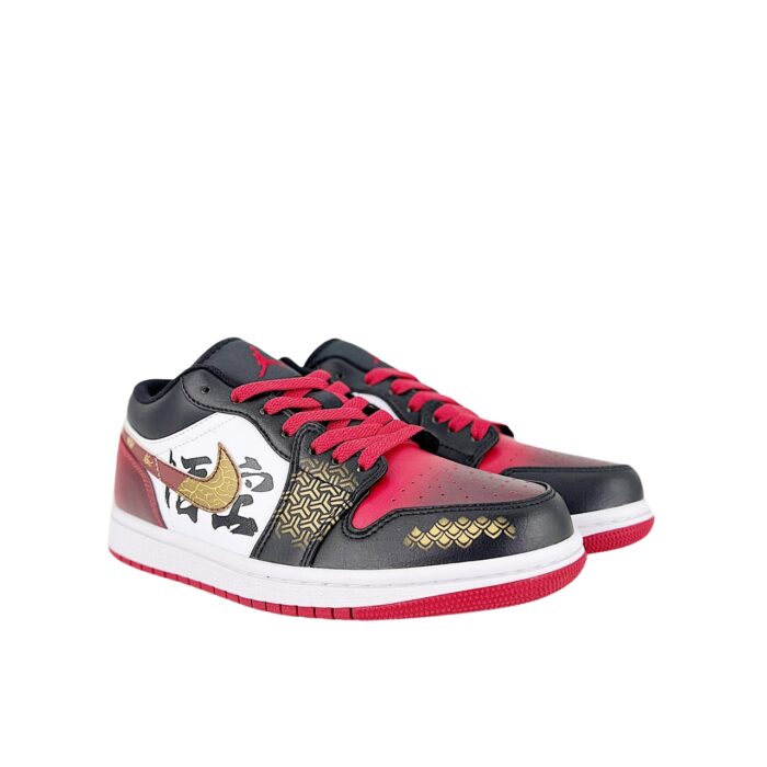 NIKE AIR JORDAN 1 LOW BLACK MYTH WUKONG BLACK RED