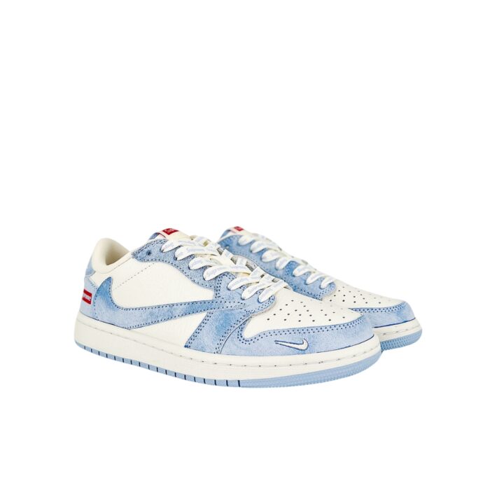 NIKE AIR JORDAN 1 LOW X TRAVIS SCOTT X SUPREME BLUE WHITE CH6336 010