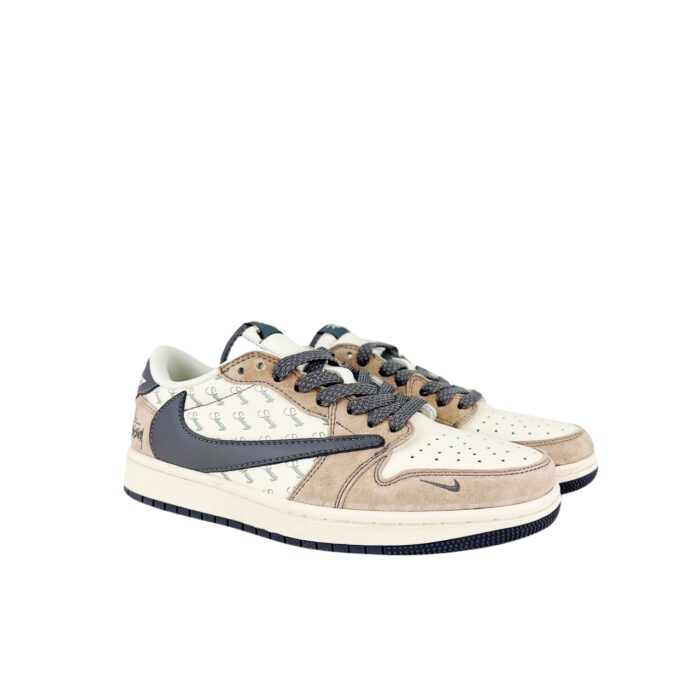 NIKE AIR JORDAN 1 LOW X TRAVIS SCOTT X STUSSY BEIGE WHITE XZ6188 690