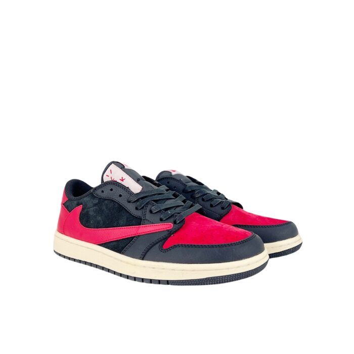 NIKE AIR JORDAN 1 LOW X TRAVIS SCOTT BRED CONCEPT BLACK RED