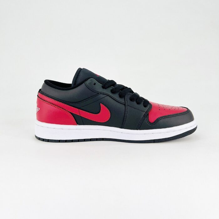 NIKE AIR JORDAN 1 LOW BRED BLACK RED 553558 067 - Image 2