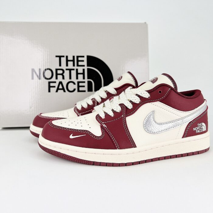 NIKE AIR JORDAN 1 LOW X THE NORTH FACE BURGUNDY XX2422 022 - Image 2