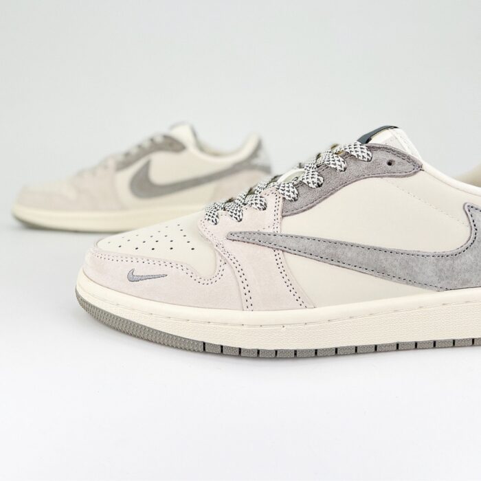 NIKE AIR JORDAN 1 LOW X TRAVIS SCOTT LIGHT GRAY JH6088 612 - Image 3