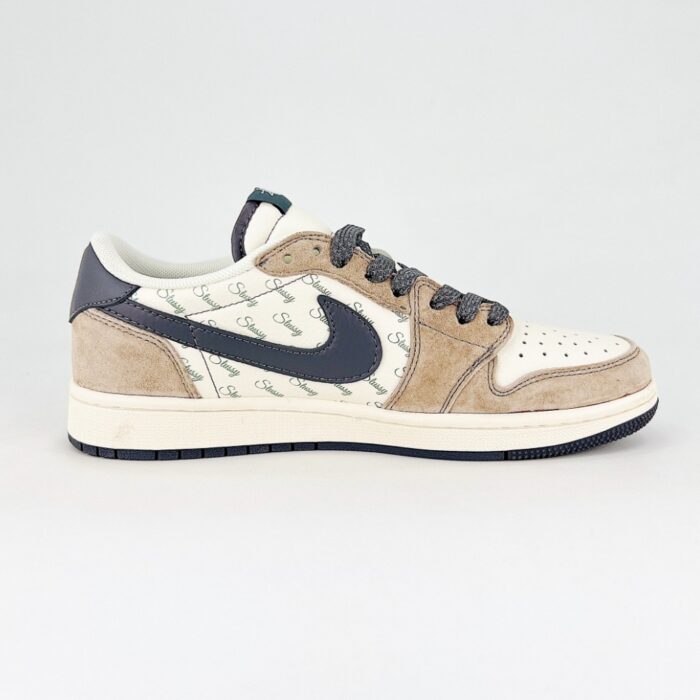 NIKE AIR JORDAN 1 LOW X TRAVIS SCOTT X STUSSY BEIGE WHITE XZ6188 690 - Image 2