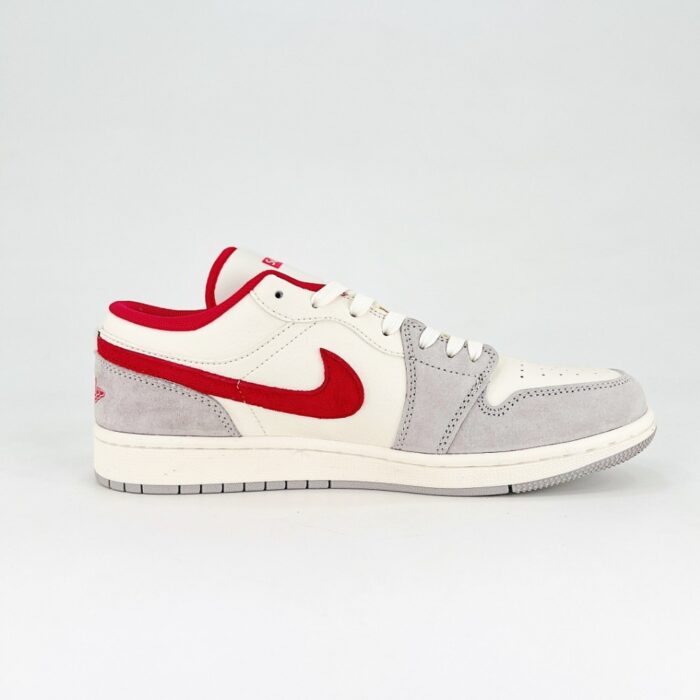 NIKE AIR JORDAN 1 LOW X TRAVIS SCOTT X SUPREME GREY WHITE RED - Image 3