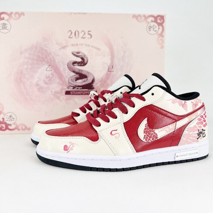 NIKE AIR JORDAN 1 LOW YEAR OF THE SNAKE IN RED - Image 2