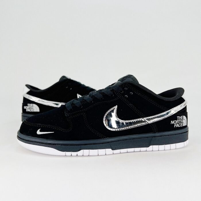 NIKE SB DUNK LOW X THE NORTH FACE BLACK CHROME SILVER - Image 2