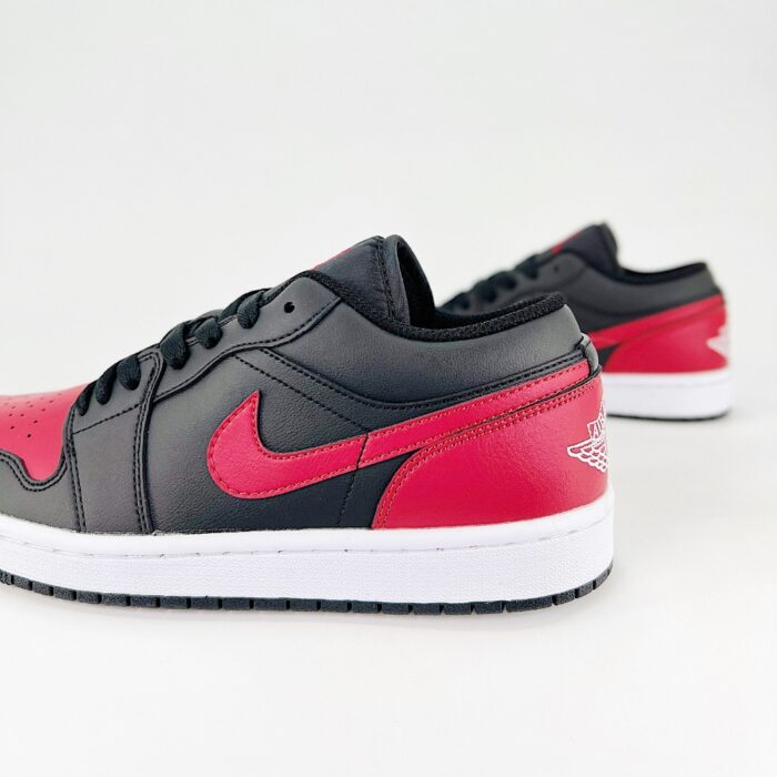 NIKE AIR JORDAN 1 LOW BRED BLACK RED 553558 067 - Image 3