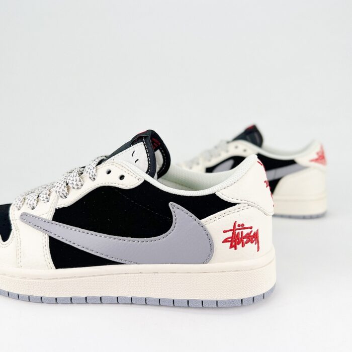 NIKE AIR JORDAN 1 LOW X TRAVIS SCOTT X STUSSY WHITE GREY BLUE - Image 3