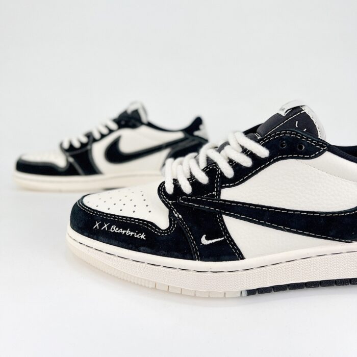 NIKE AIR JORDAN 1 LOW X TRAVIS SCOTT GLOOMY BEAR BLACK WHITE - Image 4