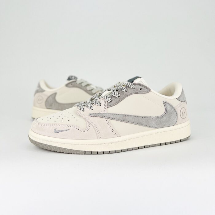 NIKE AIR JORDAN 1 LOW X TRAVIS SCOTT LIGHT GRAY JH6088 612 - Image 4