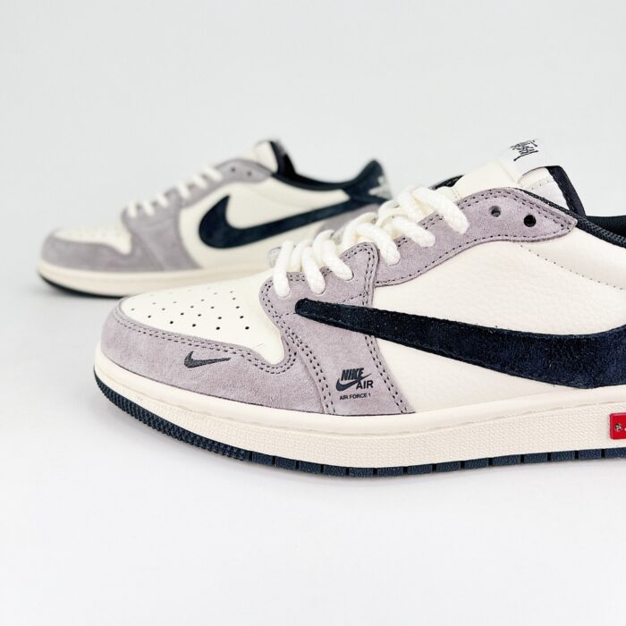 NIKE AIR JORDAN 1 LOW X TRAVIS SCOTT X STUSSY X SUPREME GREY WHITE - Image 3