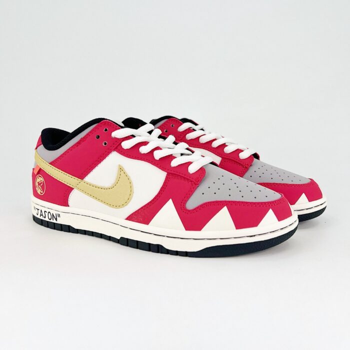 NIKE SB DUNK LOW GREY LUMINOUS RED WHITE GREY - Image 2