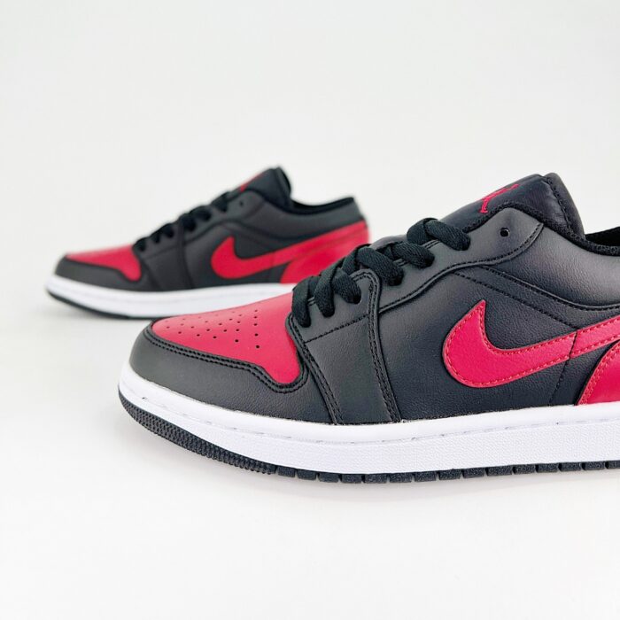 NIKE AIR JORDAN 1 LOW BRED BLACK RED 553558 067 - Image 4