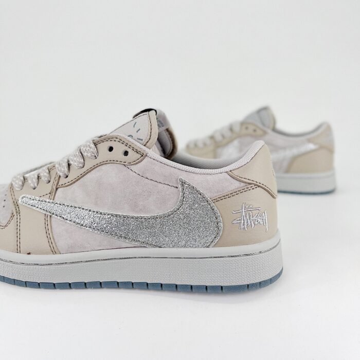 NIKE AIR JORDAN 1 LOW X TRAVIS SCOTT GREY BEIGE QY0368 300 - Image 4