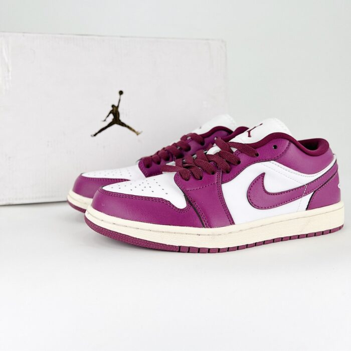 NIKE AIR JORDAN 1 LOW WHITE FIREBERRY DC0774 161 - Image 4