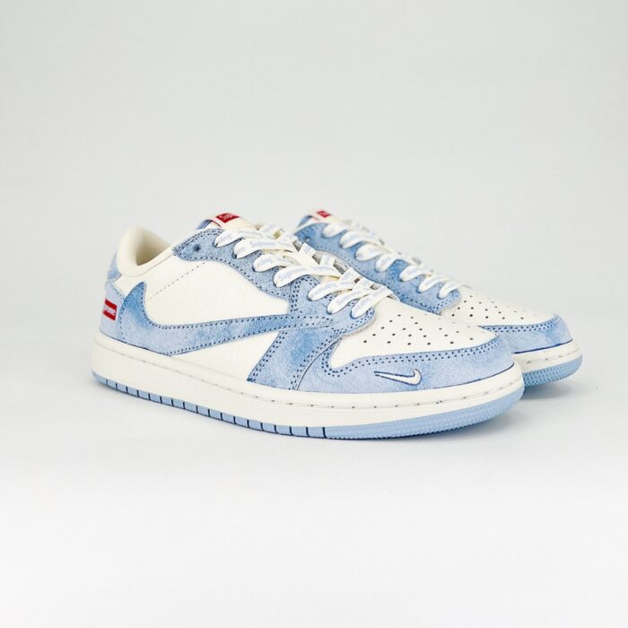 NIKE AIR JORDAN 1 LOW X TRAVIS SCOTT X SUPREME BLUE WHITE CH6336 010 - Image 3