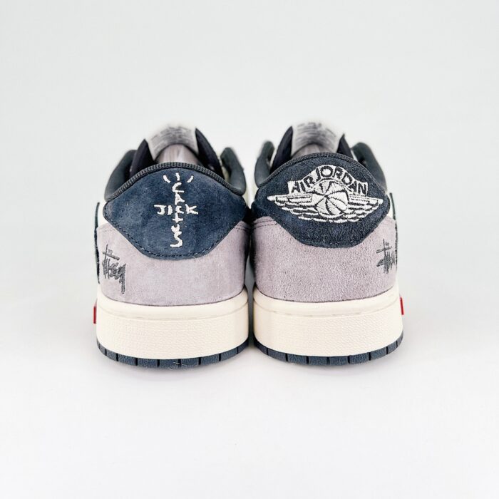 NIKE AIR JORDAN 1 LOW X TRAVIS SCOTT X STUSSY X SUPREME GREY WHITE - Image 5