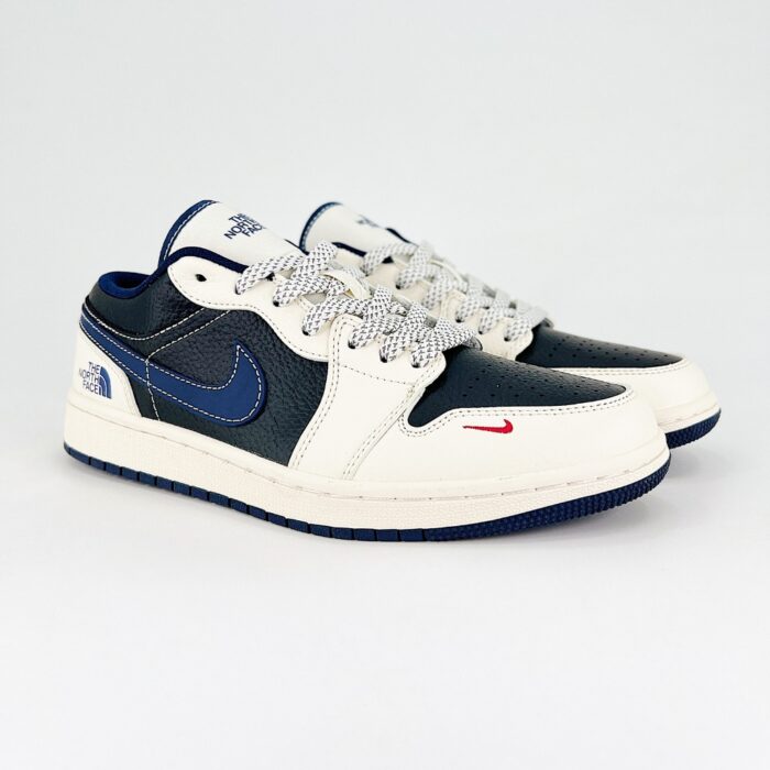 NIKE AIR JORDAN 1 LOW X THE NORTH FACE BLUE WHITE - Image 2