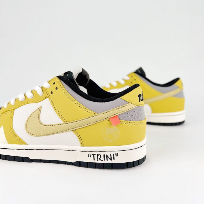 NIKE SB DUNK LOW GREY LUMINOUS YELLOW WHITE BLACK - Image 5