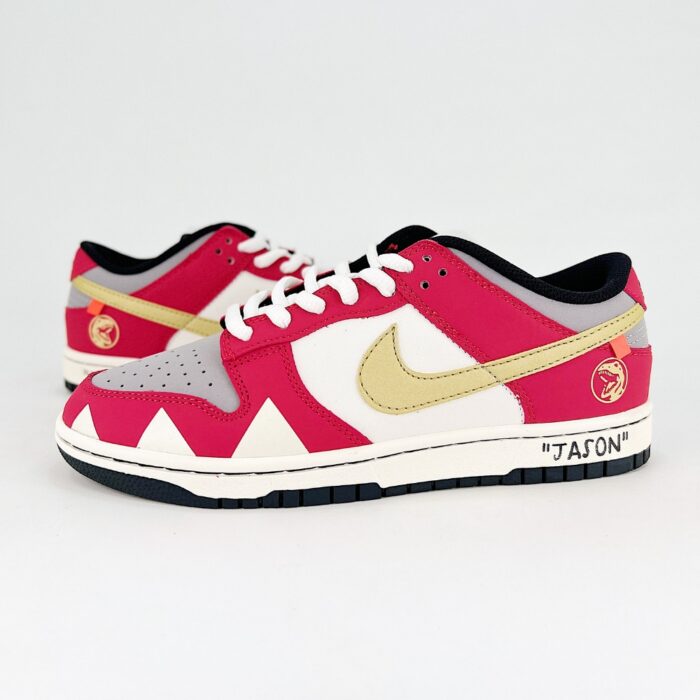 NIKE SB DUNK LOW GREY LUMINOUS RED WHITE GREY - Image 3