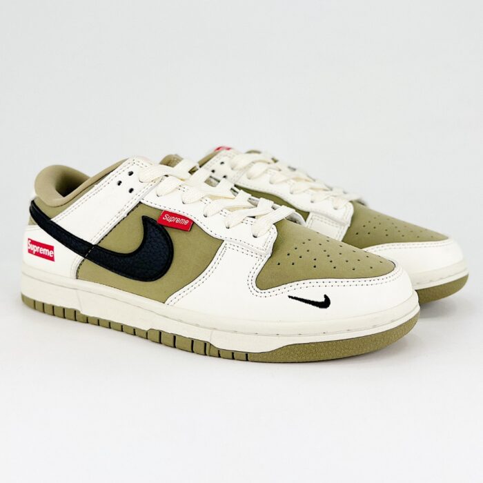 NIKE SB DUNK LOW X SUPREME WHITE GREEN BLACK CH8311 231 - Image 2