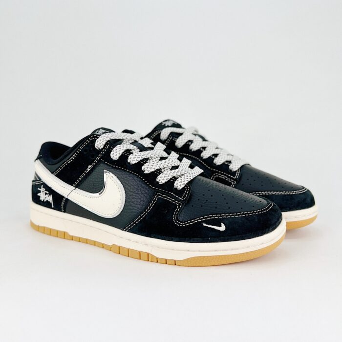 NIKE SB DUNK LOW X STUSSY BLACK WHITE - Image 2