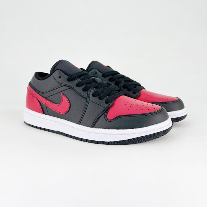 NIKE AIR JORDAN 1 LOW BRED BLACK RED 553558 067 - Image 5