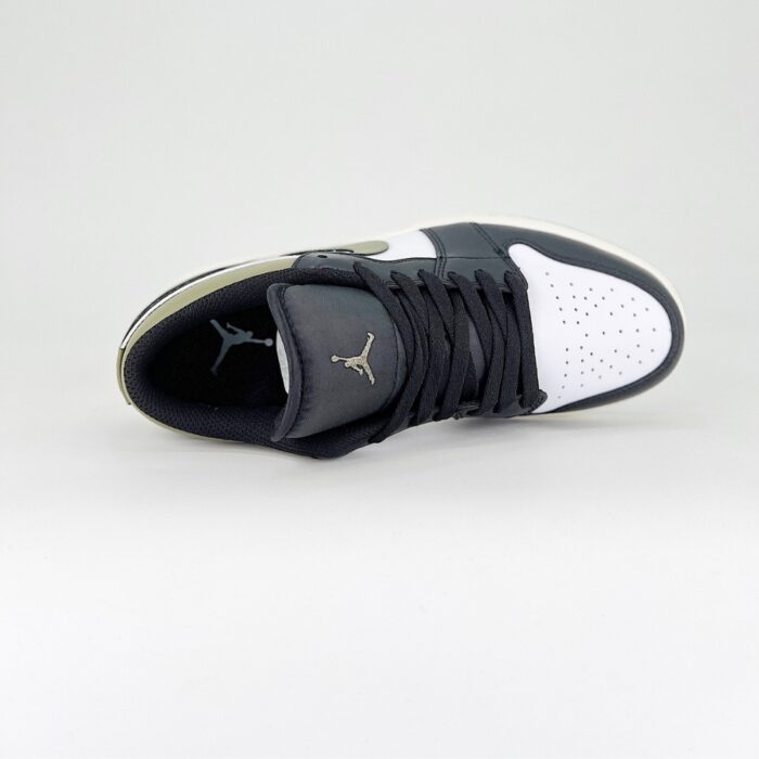 NIKE AIR JORDAN 1 LOW BLACK WHITE OLIVE 553558 092 - Image 5