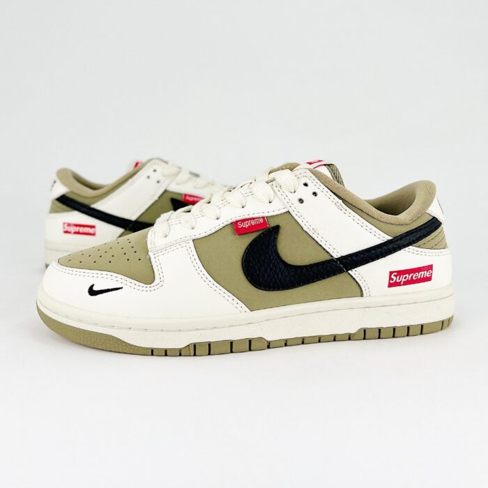 NIKE SB DUNK LOW X SUPREME WHITE GREEN BLACK CH8311 231 - Image 3