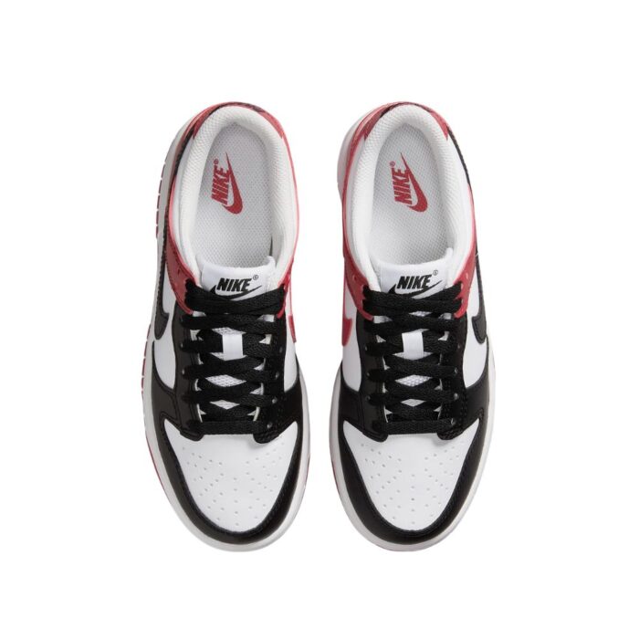 NIKE DUNK LOW BLACK TOE RED WHITE BLACK HF9980 600 - Image 4