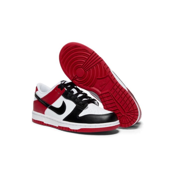 NIKE DUNK LOW BLACK TOE RED WHITE BLACK HF9980 600 - Image 5