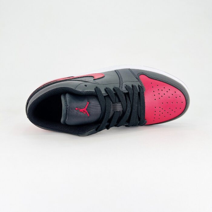 NIKE AIR JORDAN 1 LOW BRED BLACK RED 553558 067 - Image 6