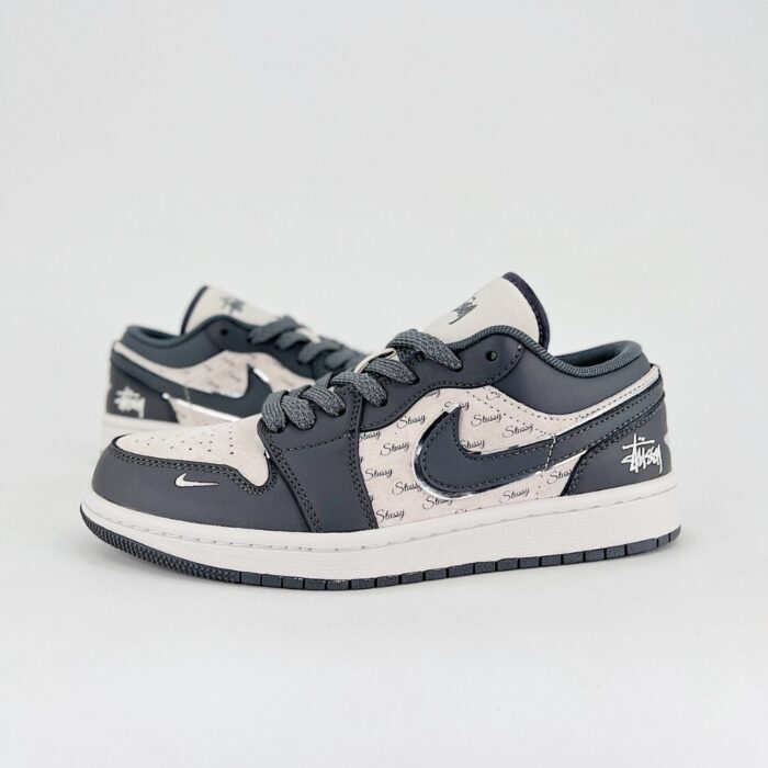 NIKE AIR JORDAN 1 LOW X STUSSY WHITE GREY XX3318 966 - Image 2