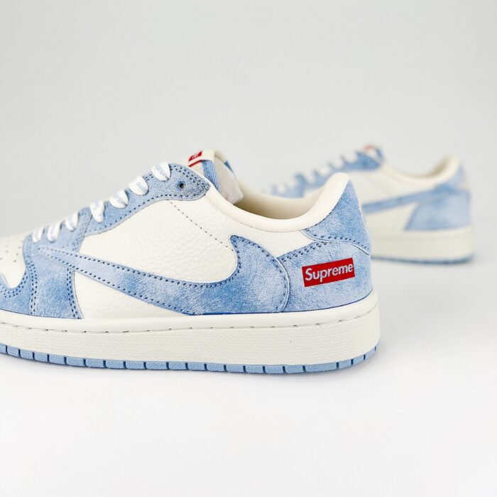 NIKE AIR JORDAN 1 LOW X TRAVIS SCOTT X SUPREME BLUE WHITE CH6336 010 - Image 5