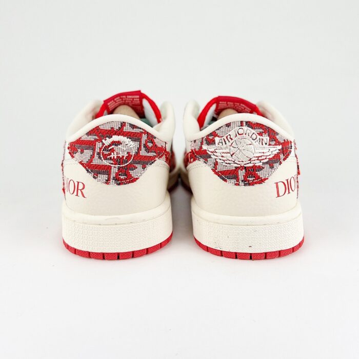 NIKE AIR JORDAN 1 LOW X TRAVIS SCOTT X DIOR RED WHITE - Image 6