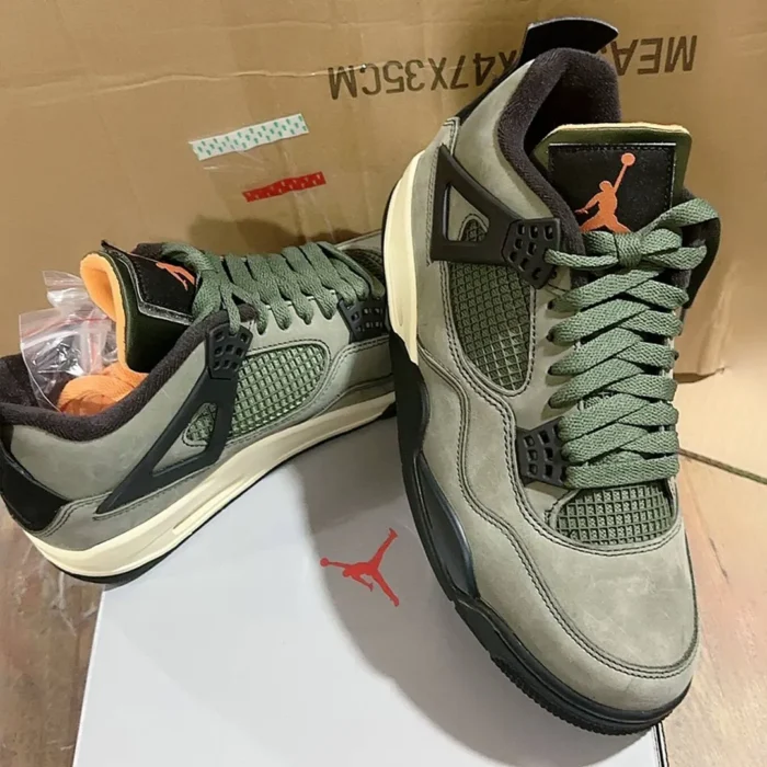 AJ 4 x UNDEFEATED “Olive Canvas” Shoes Sneakers – nk0003692 - Image 8