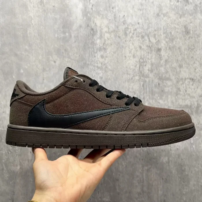 Travis Scott x AJ 1 Low OG Velvet Brown Shoes Sneakers – nk0004108 - Image 3