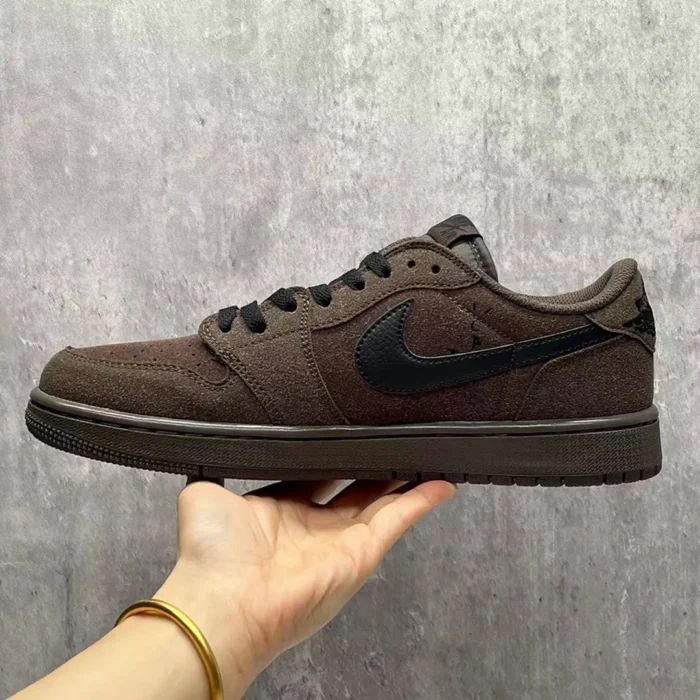 Travis Scott x AJ 1 Low OG Velvet Brown Shoes Sneakers – nk0004108 - Image 4