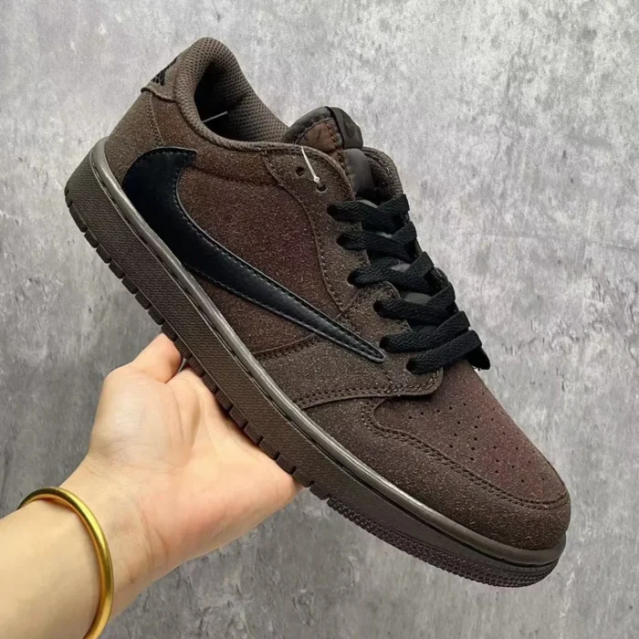 Travis Scott x AJ 1 Low OG Velvet Brown Shoes Sneakers – nk0004108 - Image 5