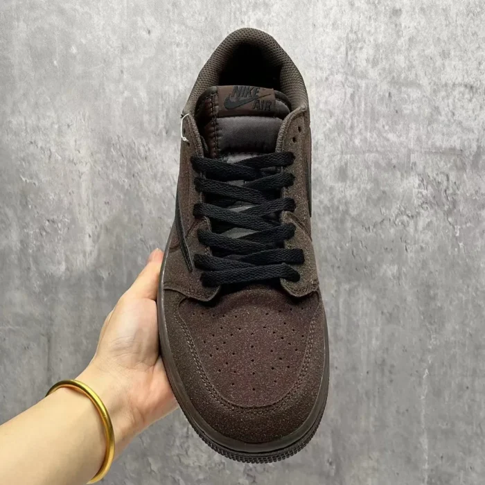 Travis Scott x AJ 1 Low OG Velvet Brown Shoes Sneakers – nk0004108 - Image 6