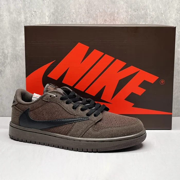 Travis Scott x AJ 1 Low OG Velvet Brown Shoes Sneakers – nk0004108 - Image 8