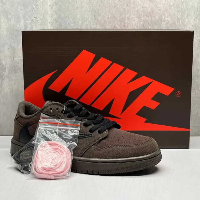 Travis Scott x AJ 1 Low OG Velvet Brown Shoes Sneakers – nk0004108 - Image 9